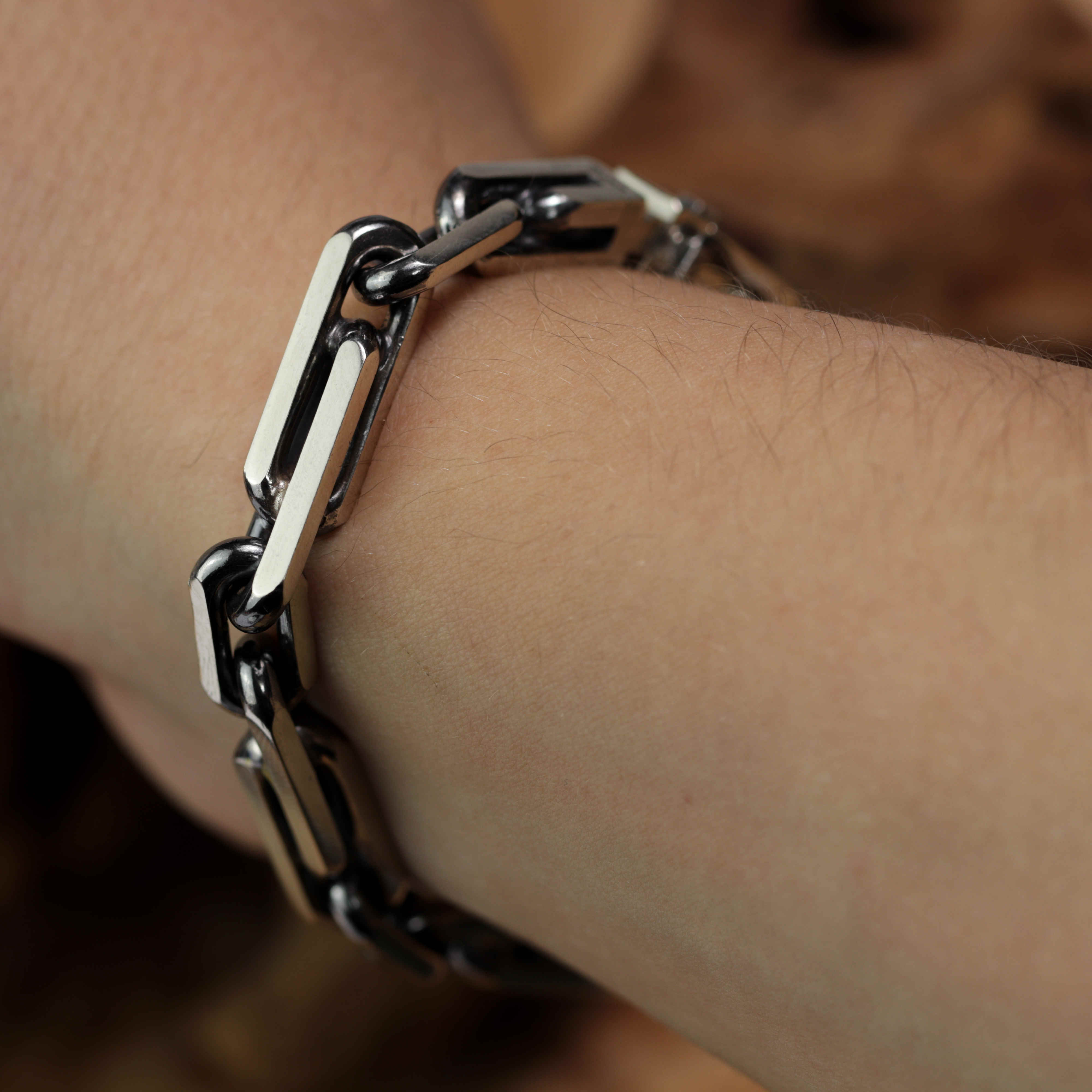 Handcrafted Atlas Anchor chain bracelet in solid 925 sterling silver designed for men.