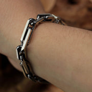 Bracciale Atlas in argento sterling 925, realizzato a mano