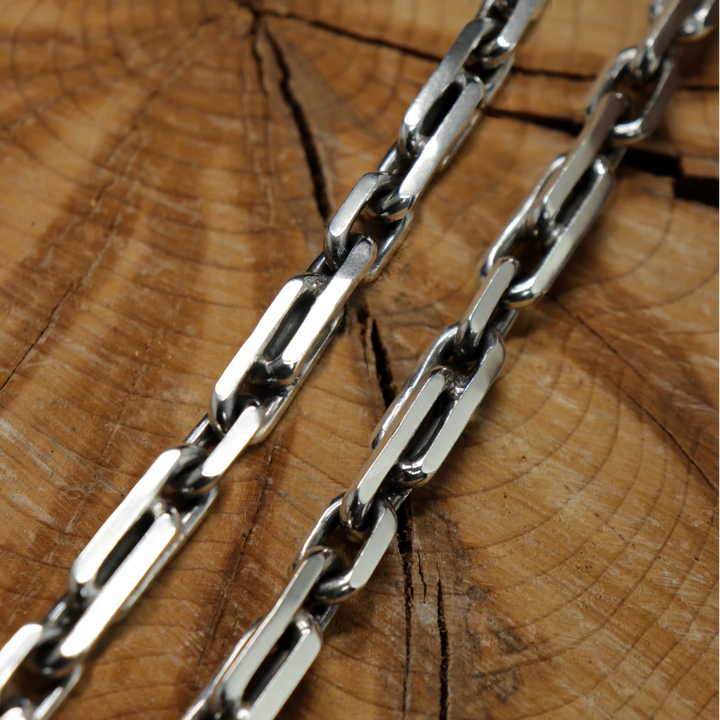 Handgefertigte Atlas Halskette aus Sterlingsilber 925 - eleganter Silberschmuck
