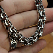 Bismarck Halskette aus Sterlingsilber 925 mit Verschluss - robuster handgefertigter Silberschmuck
