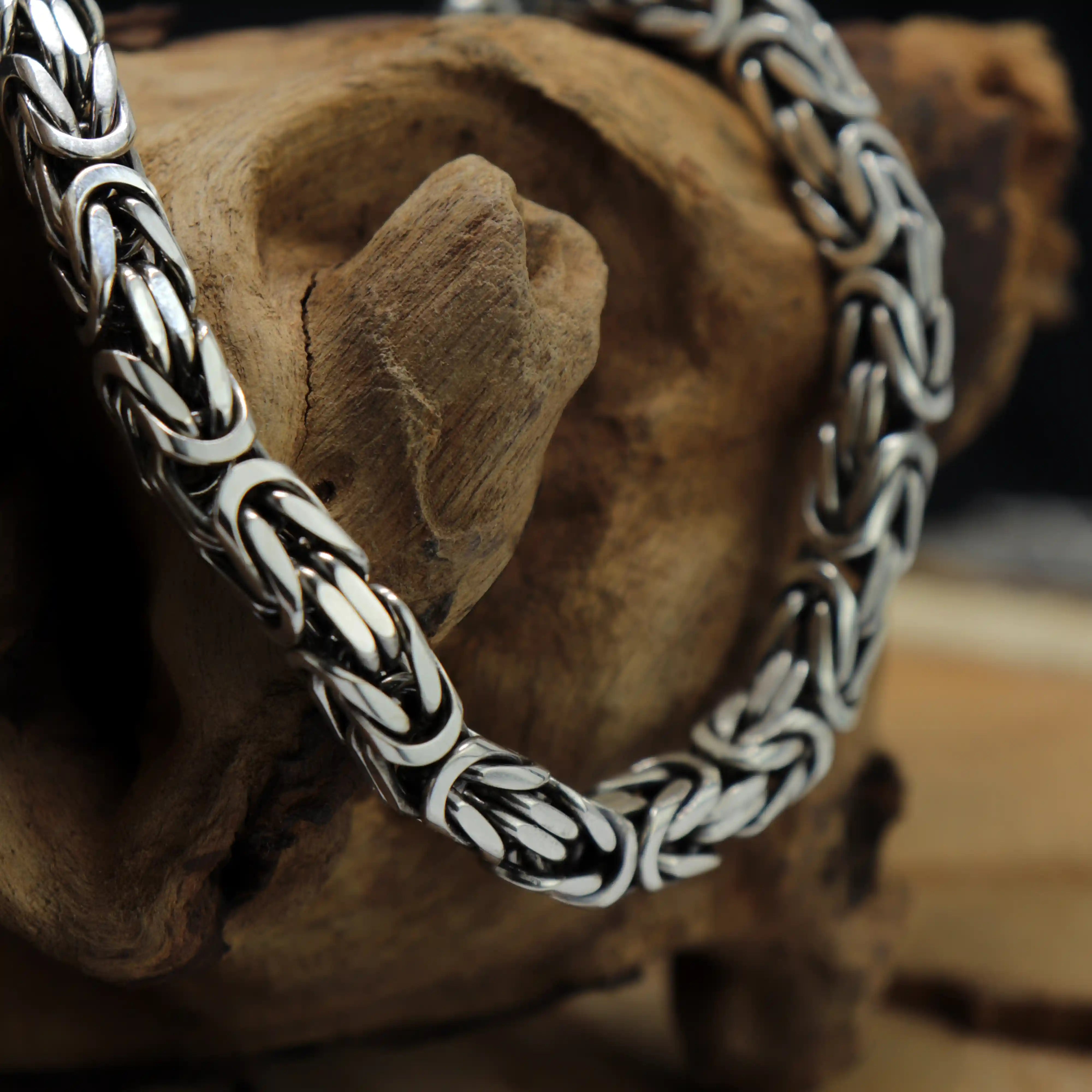 Handgefertigte Byzantine Halskette aus Sterlingsilber 925 - eleganter Silberschmuck
